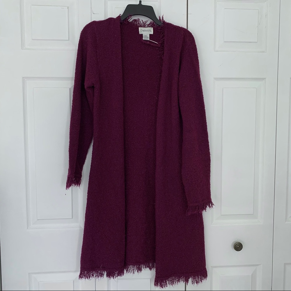 Chadwick’s Long Purple Cardigan